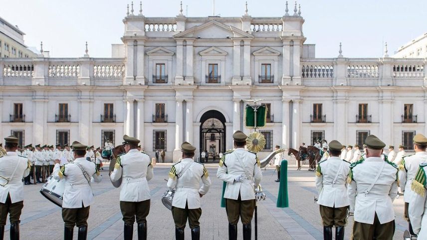 Troca da Guarda no Palácio de La Moneda